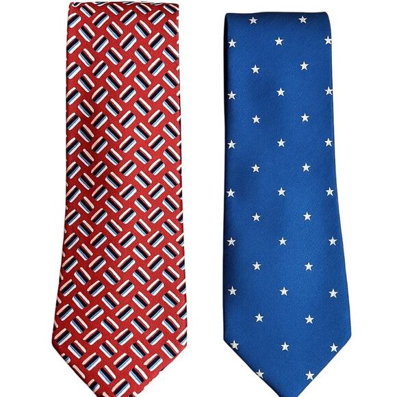 Designer Silk Tie Bundle – Ben Silver & Countess Mara – 100% Silk - Picture 1 of 6